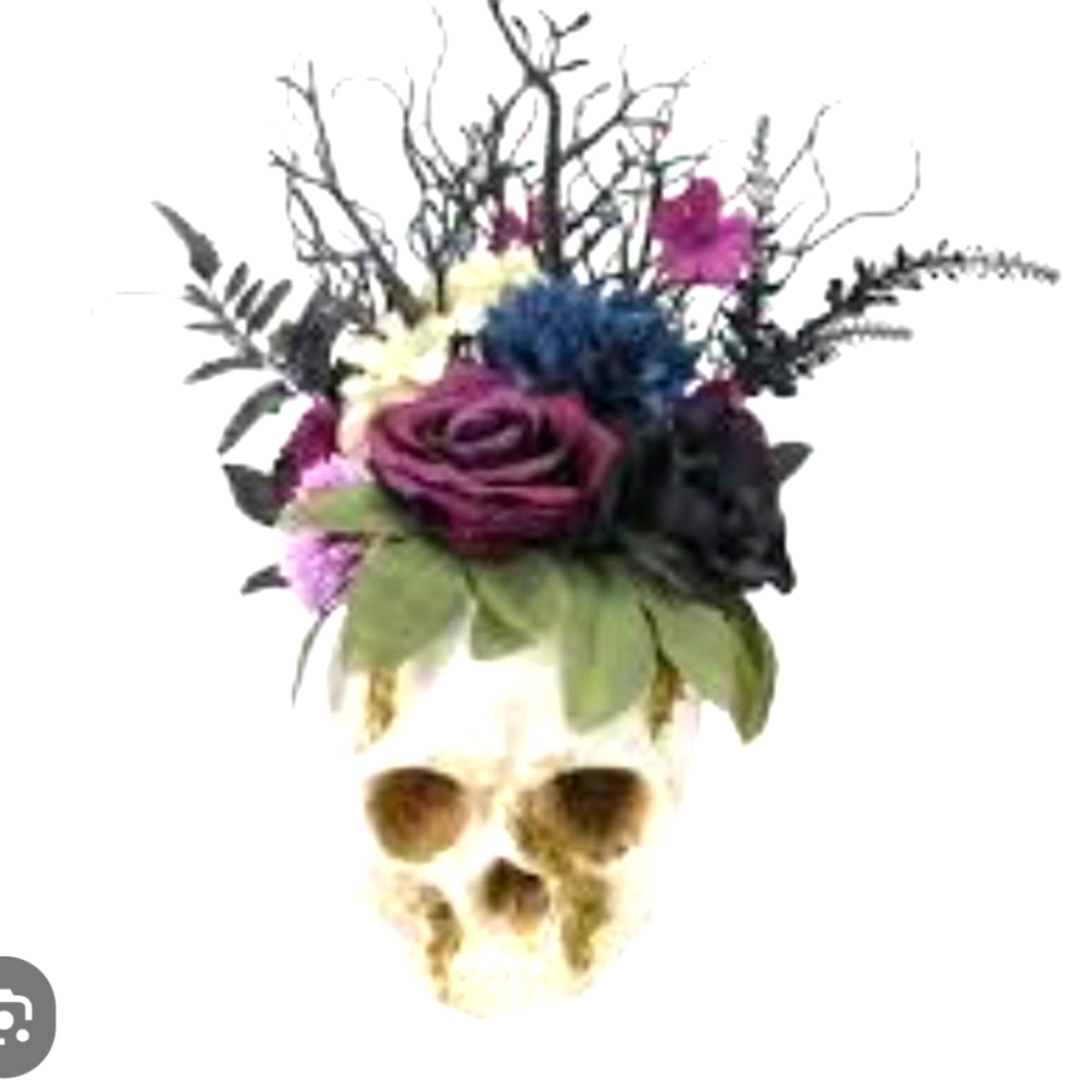 Made to order skull flower arrangements